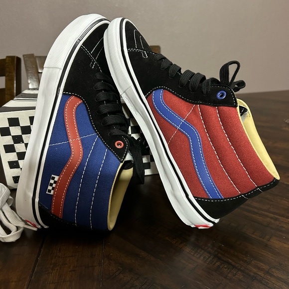 Vans Skate Grosso Mid University Red/Blue Men Size 9.5 - Picture 3 of 13